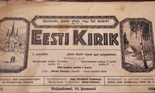 Sõnaviibe sajandi tagant: Eesti Kirik 10.01.1924