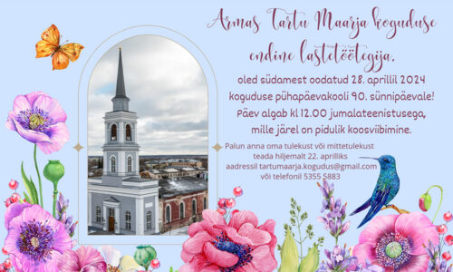 Tartu Maarja koguduse pühapäevakooli 90. sünnipäev!
