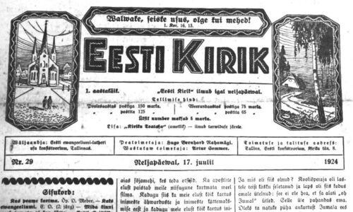Sõnaviibe sajandi tagant: Eesti Kirik 17.07.1924