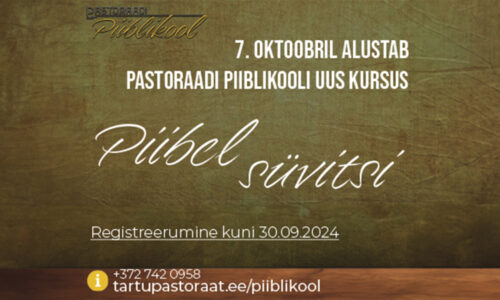 7. oktoobril alustab Pastoraadi piiblikool