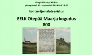 Otepää kogudus 800