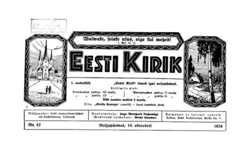 Sõnaviibe sajandi tagant: Eesti Kirik 16.10.1924