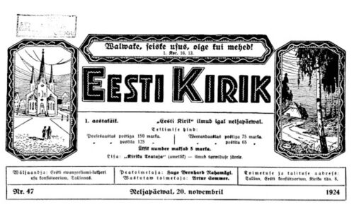 Sõnaviibe sajandi tagant: Eesti Kirik 20.11.1924