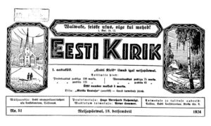 Sõnaviibe sajandi tagant: Eesti Kirik 18. detsember 1924