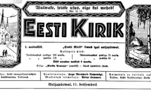 Sõnaviibe sajandi tagant: Eesti Kirik 11.12.1924