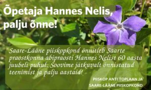 Õpetaja Hannes Nelis, palju õnne!