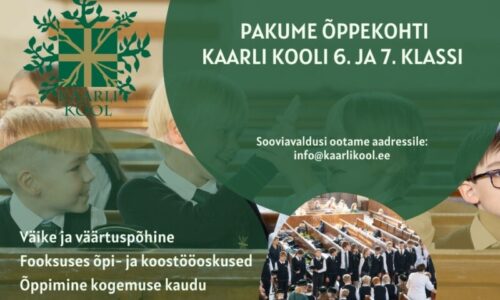 Kaarli Koolis on paar vaba õppekohta