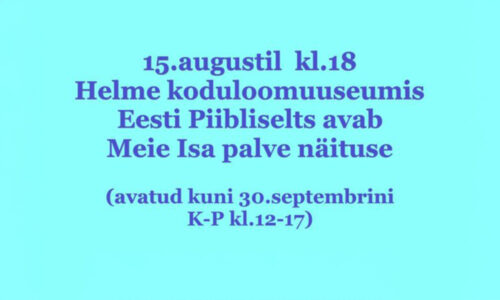 Meieisapalve näitus avatakse Helmes