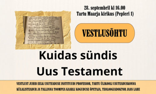 Vestlusõhtu Jaan Lahega Tartu Maarjas