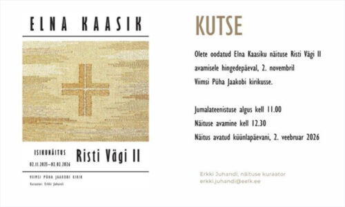 Tekstiilikunstnik Elna Kaasiku isikunäitus „Risti Vägi II”