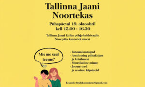 Tallinna Jaani kogudus kutsub noori