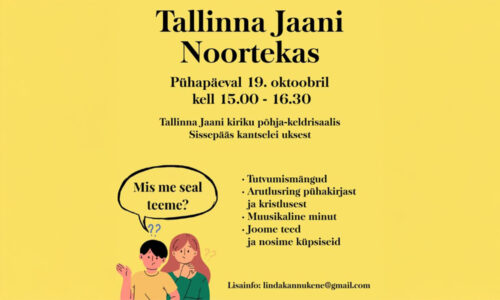 Tallinna Jaani kogudus kutsub noori