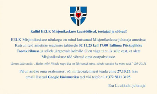 Esa Luukkala seatakse misjonikeskuse juhataja ametisse