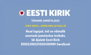 Täname kõiki annetajaid!