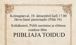 Kokakunsti ja Piibli uurimise osadus Järva-Jaanis