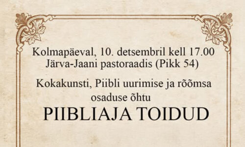 Kokakunsti ja Piibli uurimise osadus Järva-Jaanis