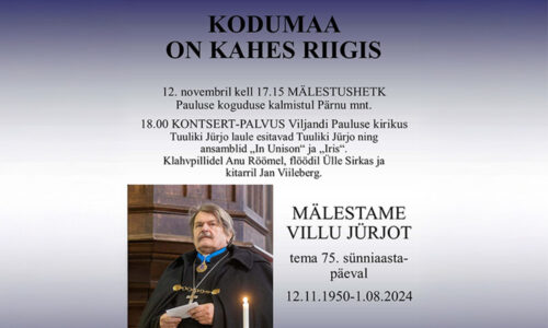 Õpetaja Villu Jürjo 75. sünniaastapäeval Viljandis