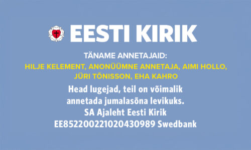 Täname kõiki annetajaid!