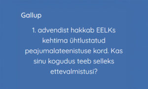 Gallup: ühtlustatud peajumalateenistuse kord
