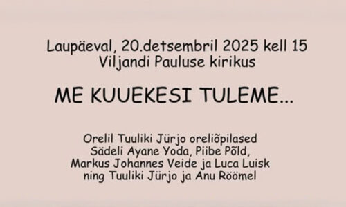 Orelikontsert Viljandi Pauluses