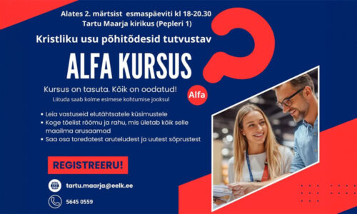 Tartu Maarjas algab Alfa kursus