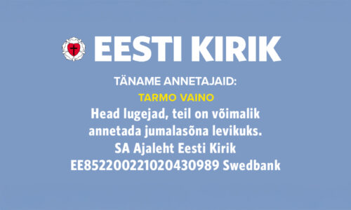 Täname kõiki annetajaid!