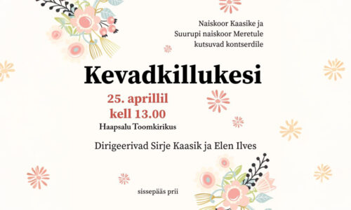 Kevadkillukesi Haapsalu toomkirikus