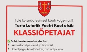 Kristlik kool otsib klassiõpetajat