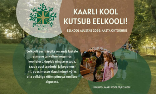 Kaarli Kool kutsub eelkooli