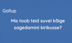 Gallup: kirikuskäimine suvel