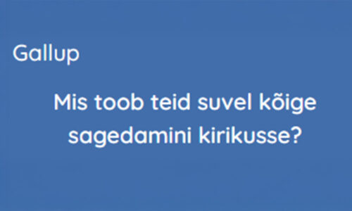 Gallup: kirikuskäimine suvel