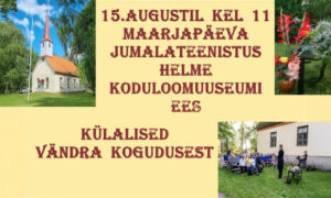 Välijumalateenistus Helme koduloomuuseumi ees