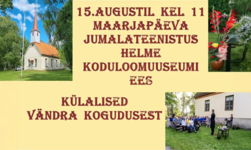 Välijumalateenistus Helme koduloomuuseumi ees