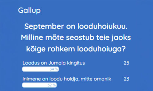 Gallup: loodut nähakse Jumala kingitusena