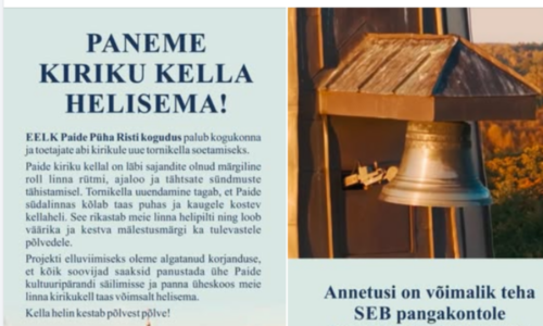 Anneta Paide kiriku uue tornikella heaks!