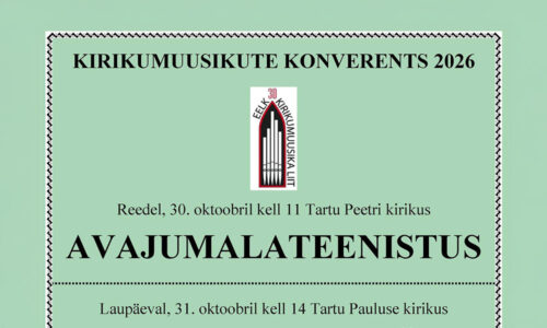 Kirikumuusikute konverents Tartu kirikutes